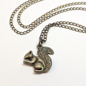 Squirrel Antique Bronze Pendant Necklace - Image 2