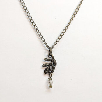 Antique Bronze Branch Connector Bead Drop Necklace - Image 4