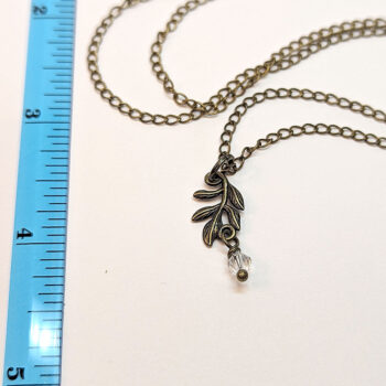 Antique Bronze Branch Connector Bead Drop Necklace - Image 3