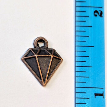 Diamond Charm Antique Copper - Image 2