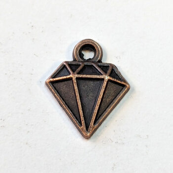 Diamond Charm Antique Copper