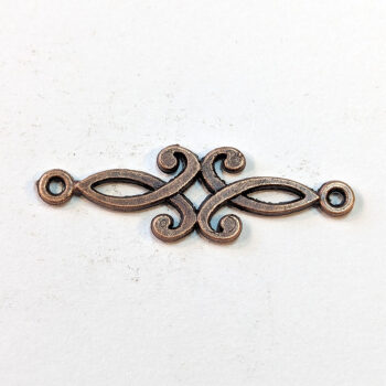 Interlocking Connector Charm Antique Copper