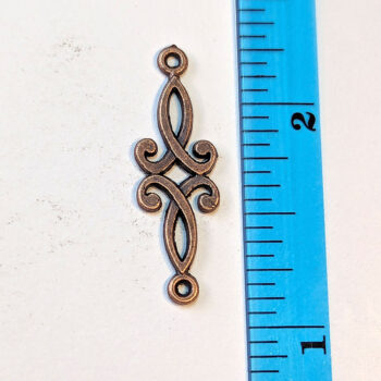 Interlocking Connector Charm Antique Copper - Image 2