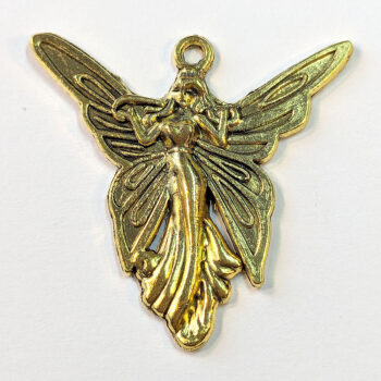 Angel Fairy With Wings Pendant Antique Gold