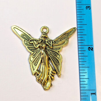 Angel Fairy With Wings Pendant Antique Gold - Image 2