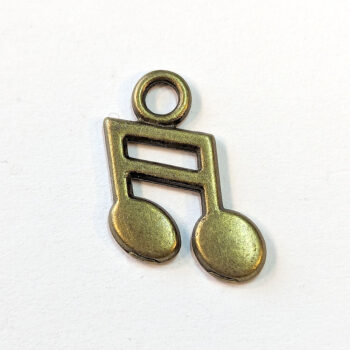 Musical Notes Semiquaver Charm Antique Bronze