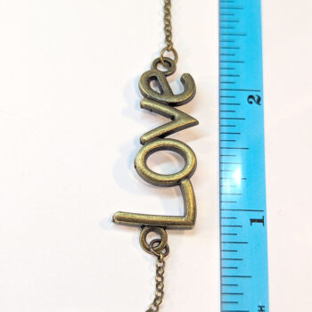 Antique Bronze LOVE Bracelet / Anklet - Image 2