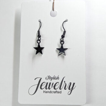 Small Star Black Earrings - Image 5