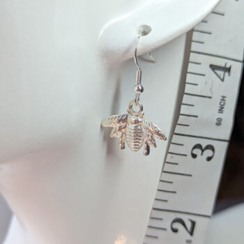 Silver Bee Earrings - Image 6