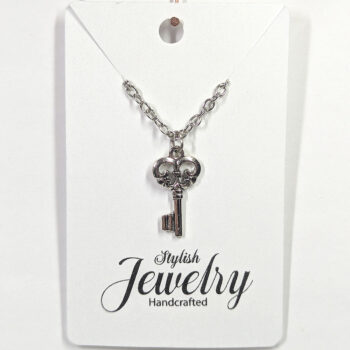 Antique Silver Rounded Master Key Pendant Necklace - Image 5