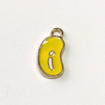 Yellow Bean Enamel Charm Gold - Image 3