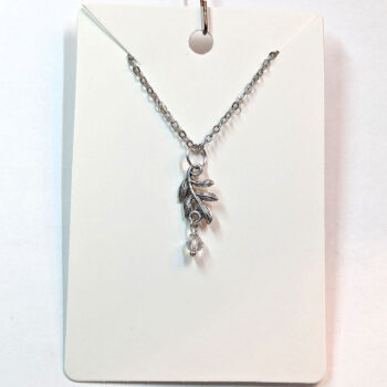 Antique Silver Branch Connector Bead Drop Necklace - Image 5