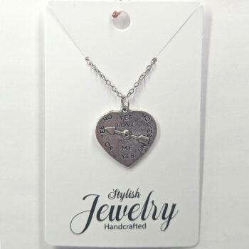 Antique Silver Yes No Love Fixed Spinner Necklace - Image 6