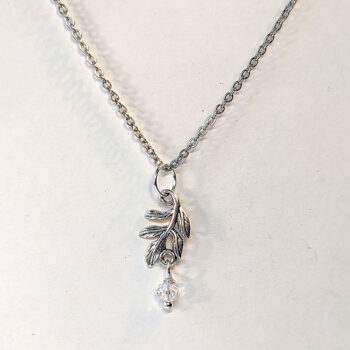 Antique Silver Branch Connector Bead Drop Necklace - Image 4