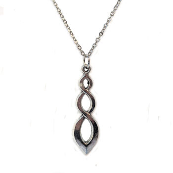 Modern Triple Oval Drop Geometrical Pendant Necklace Silver