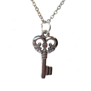 Antique Silver Rounded Master Key Pendant Necklace