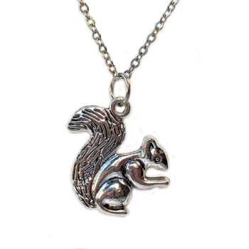 Squirrel Antique Silver Pendant Necklace