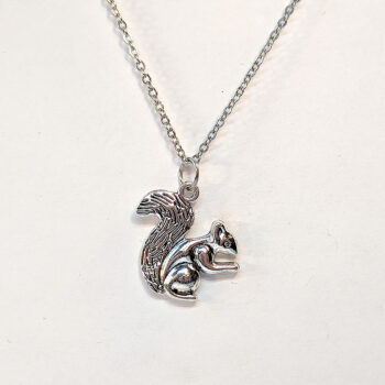 Squirrel Antique Silver Pendant Necklace - Image 3