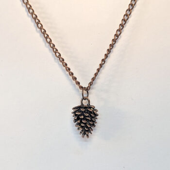 Antique Copper Pine Cone Vintage Style Necklace - Image 4