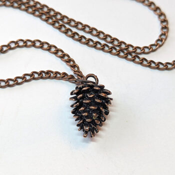 Antique Copper Pine Cone Vintage Style Necklace - Image 3