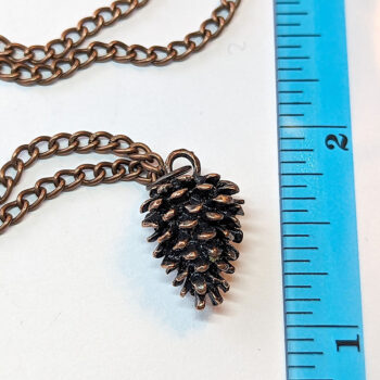 Antique Copper Pine Cone Vintage Style Necklace - Image 2