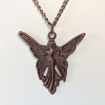 Antique Copper Angel Vintage Style Necklace