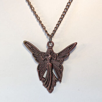 Antique Copper Angel Vintage Style Necklace - Image 2