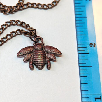 Antique Copper Bee Vintage Style Necklace - Image 2