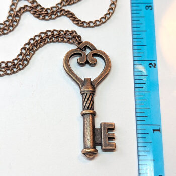 Master Key Vintage Style Necklace Antique Copper - Image 2