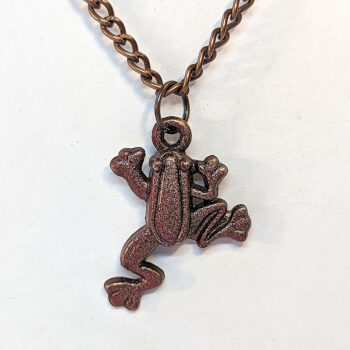 Antique Copper Frog Vintage Style Necklace - Image 4