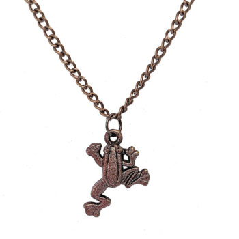 Antique Copper Frog Vintage Style Necklace