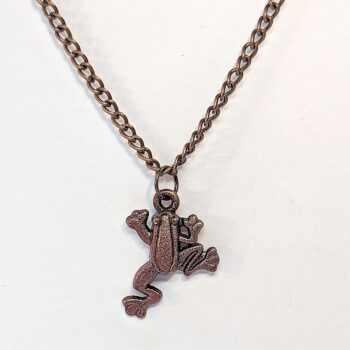 Antique Copper Frog Vintage Style Necklace - Image 3