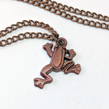 Antique Copper Frog Vintage Style Necklace - Image 6