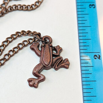 Antique Copper Frog Vintage Style Necklace - Image 2