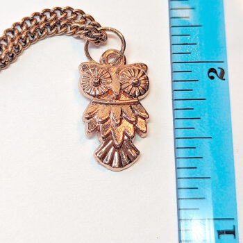 Owl Pendant Necklace Rose Gold - Image 2