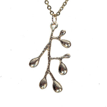 Modern Wild Tree Branch Pendant KC Gold Necklace