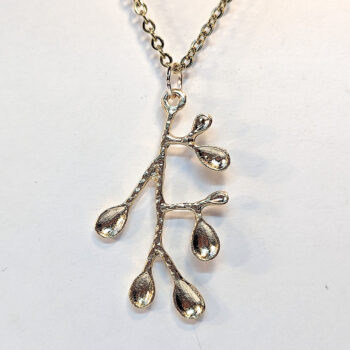 Modern Wild Tree Branch Pendant KC Gold Necklace - Image 5