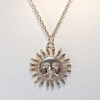 KC Gold Large Sun Face Necklace - Image 3