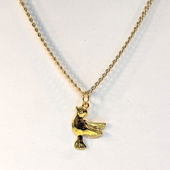 Gold Small Flying Bird Necklace - Image 4