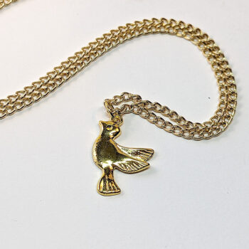 Gold Small Flying Bird Necklace - Image 3