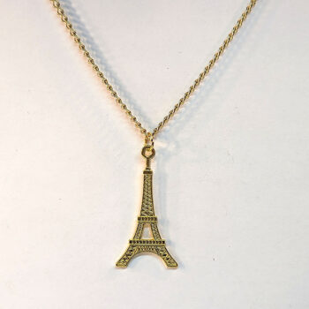 Gold Eiffel Tower Pendant Necklace - Image 4