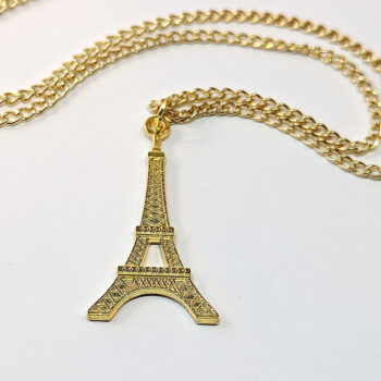 Gold Eiffel Tower Pendant Necklace - Image 3