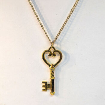 Antique Gold Master Key Vintage Style Necklace - Image 4