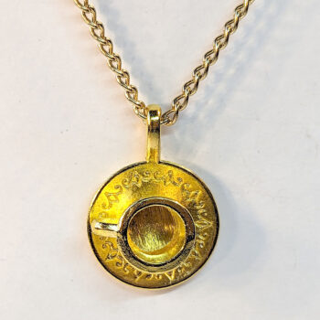 Antique Gold Cup and Saucer Vintage Style Necklace - Image 3