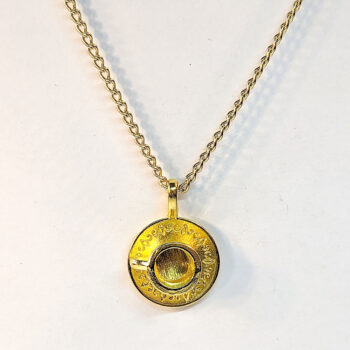 Antique Gold Cup and Saucer Vintage Style Necklace - Image 6