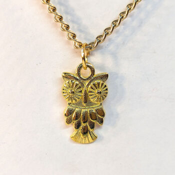 Owl Pendant Necklace Gold