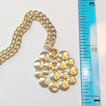 Gold Modern Round Circles Necklace - Image 2