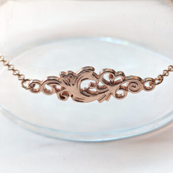 Rose Gold Oval Vine Branches Bracelet / Anklet - Image 4