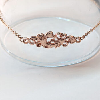 Rose Gold Oval Vine Branches Bracelet / Anklet - Image 3