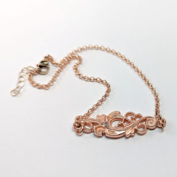 Rose Gold Oval Vine Branches Bracelet / Anklet